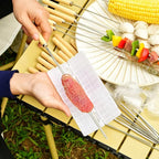 6 Pcs Kebab Skewers | Stainless Steel BBQ Skewers with Wooden Handle | Reusable Kabab Sticks