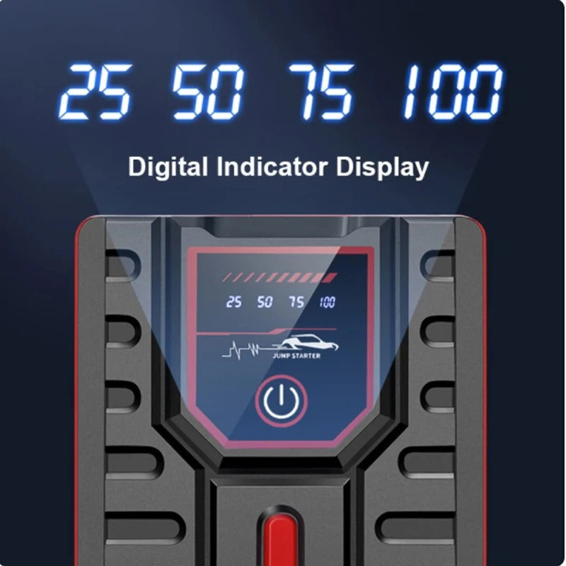 Jump Start Pack – Portable, Temperature-Proof Car Booster with Digital Indicator