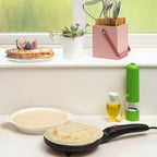 Electric Pancake & Crepe Maker with Auto Power-Off | Non-Stick Hot Plate Cooktop with Automatic Temperature Control