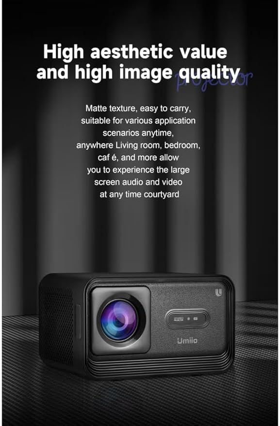 Smart Home Theater 4K Projector – WiFi & Bluetooth, 1200 ANSI Brightness, 50-150 Inch Display