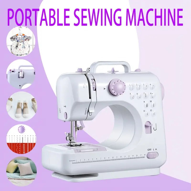 European Standard Home Sewing Machine - 2-Speed, Front/Back Stitch, Thick Fabric Locking, Night Light & Guide Locking Eye