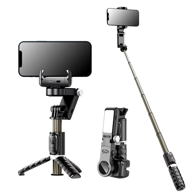 Q18 Mobile Phone Selfie Stick | Anti-Shake Gimbal Stabilizer, Single-Axis Tripod & Fill Light | Ultimate Handheld Content Creation Tool