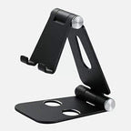 Fully Foldable Adjustable Cell Phone Stand | Desktop Holder for Phones & Tablets