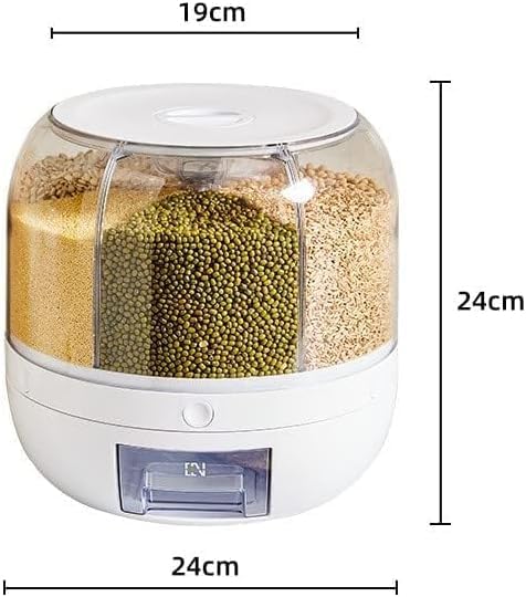 Multifunctional Grain Storage System – Large Capacity Grain Dispenser and Rice Box with Durable Build