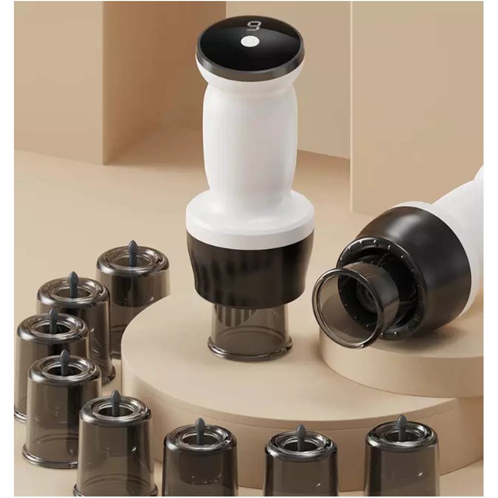 Electric Cupping Massager & Scraping Instrument. Rechargeable muscle pain relief for neck, back, arms & legs. Portable design.