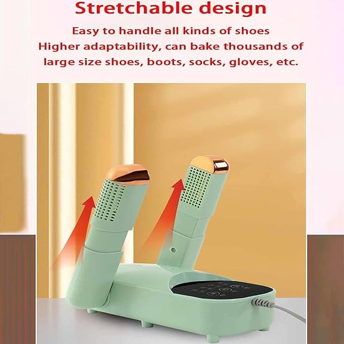 Electric Shoe Dryer with Adjustable Rack & Timer | Multi-Functional Boot & Glove Warmer | Efficient Dryer for Sweaty Shoes