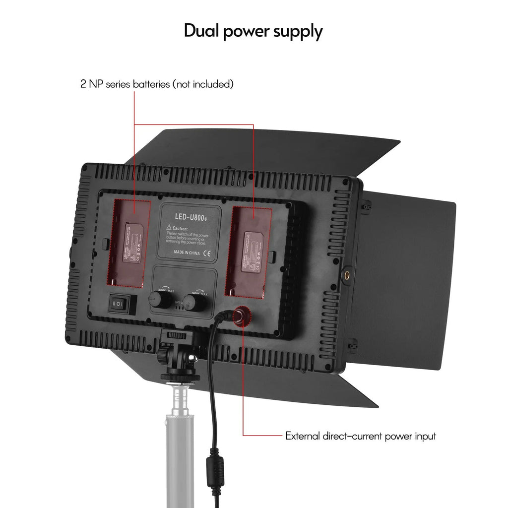 LED-800 LED Video Light | Professional Photography Light Panel for Studio and On-Location Shooting