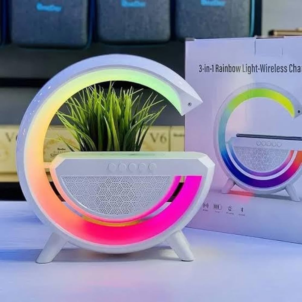 3-in-1 Night LED Desk Lamp | Bluetooth Speaker & 15W Wireless Charger | Multi-Functional Smart Lamp