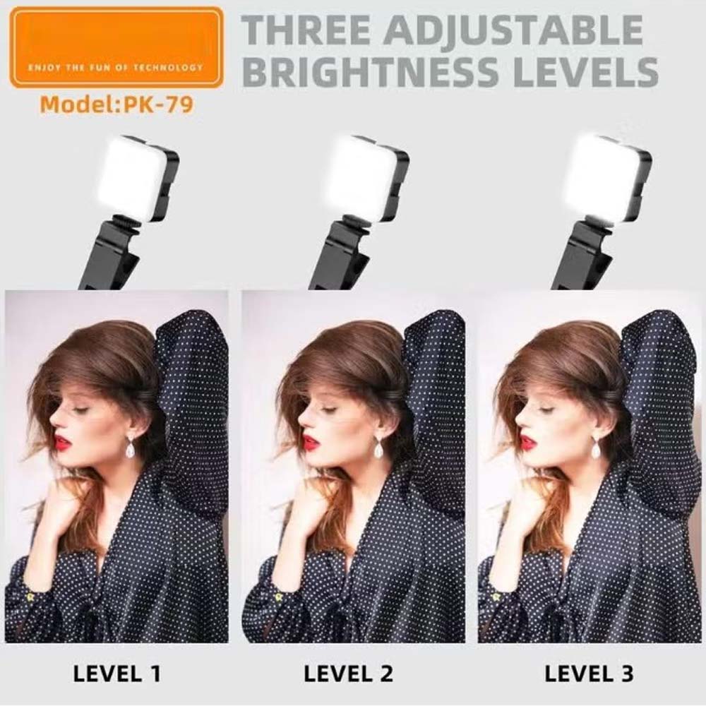 Mini LED Video Light – 6000K Adjustable Brightness 5.5W Fill Lamp with Universal Cold Shoe & Mount for DSLR Cameras, Smartphones, Laptops & Video Conferencing