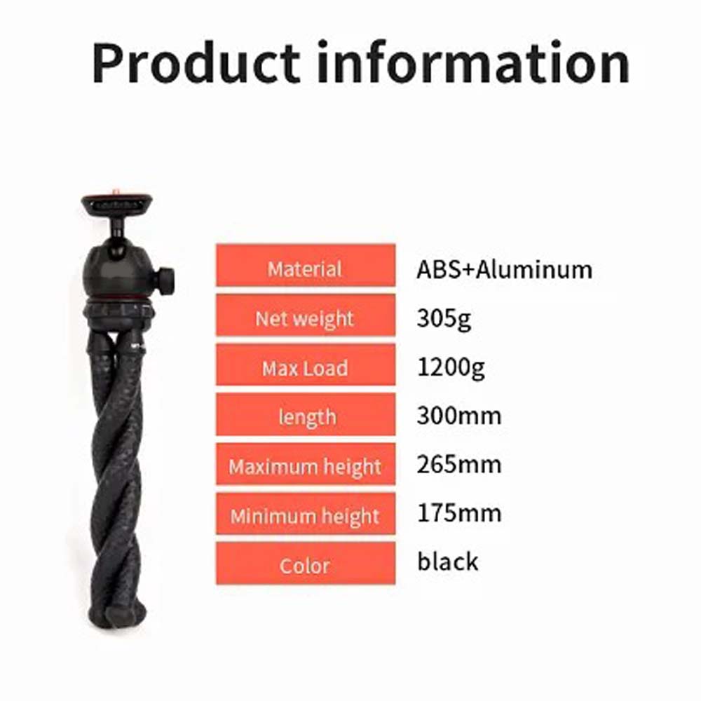 Mini Flexible Tripod – Portable Phone & Camera Stand with Adjustable Bendable Legs | Universal Mount for Tabletop, Vlogging, Selfies, YouTube & Photography (Lightweight & Durable)