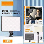 U480 LED Video Light – 5000mAh Rechargeable Camera Panel Light with 10–100% Dimmable Brightness, Adjustable 3200K–5600K Bi-Color Lighting for Photography, Videography, Live Streaming & Content Creation