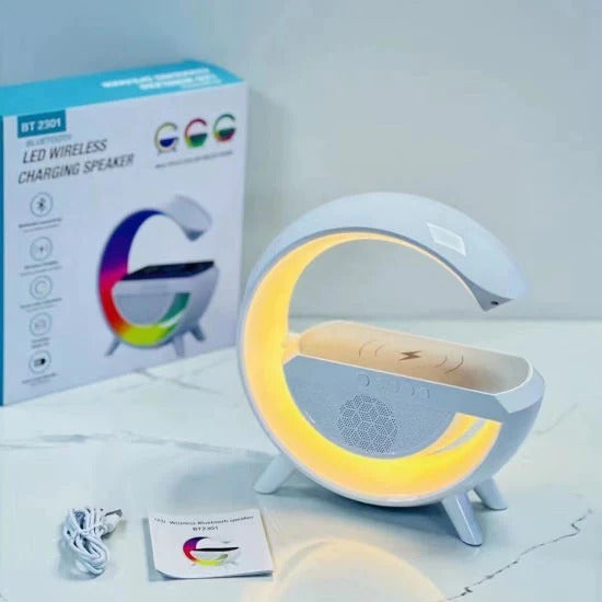 3-in-1 Night LED Desk Lamp | Bluetooth Speaker & 15W Wireless Charger | Multi-Functional Smart Lamp