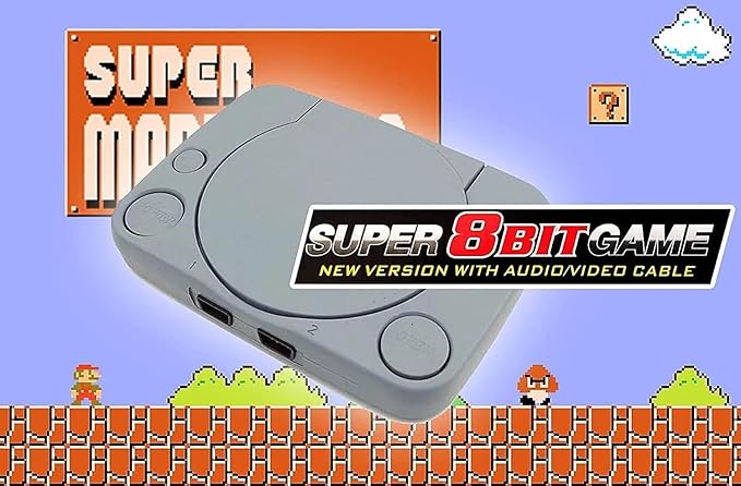 8-Bit TV Video Game Console – Retro Gaming Console with Game Card Support | Classic Entertainment for All Ages | Plug & Play Fun
