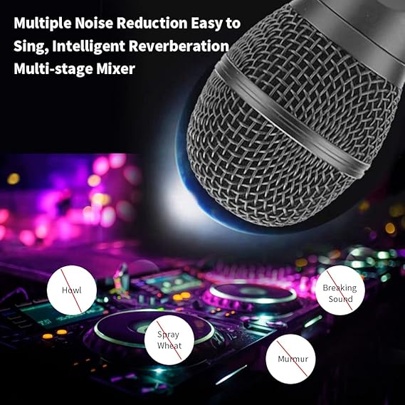 Wireless Bluetooth Speaker with Dual Microphone Set | Portable Karaoke System for Home, Parties & Events