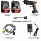 Heavy Duty Cordless Portable Battery Washer | High-Pressure Washer for Solar Panels, AC Units, Vehicles & Outdoor Equipment | Foam Kettle & Accessories Included