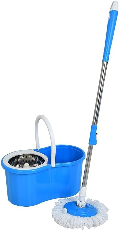 Rotate Stainless Steel Wringer Spin Mop Bucket System | 360° Spin for Efficient Cleaning
