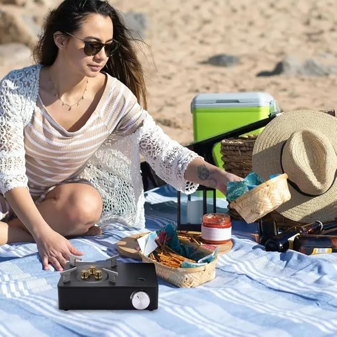 Mini Camping Stove | 3500W Portable Small Stove with Safety Features | Available in Black & White