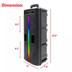 Portable 8-Inch Trolley Speaker – Bluetooth, Powerful Bass, USB/AUX Connectivity for Outdoor Events