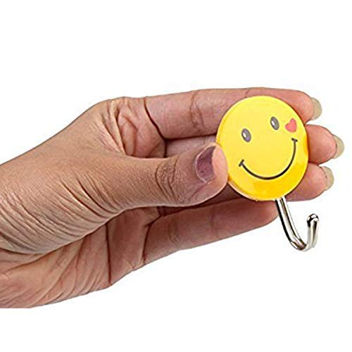 Wall Hanging Hook Set | 9-Piece Emoji Face Adhesive Hooks with Strong Poster Adhesive