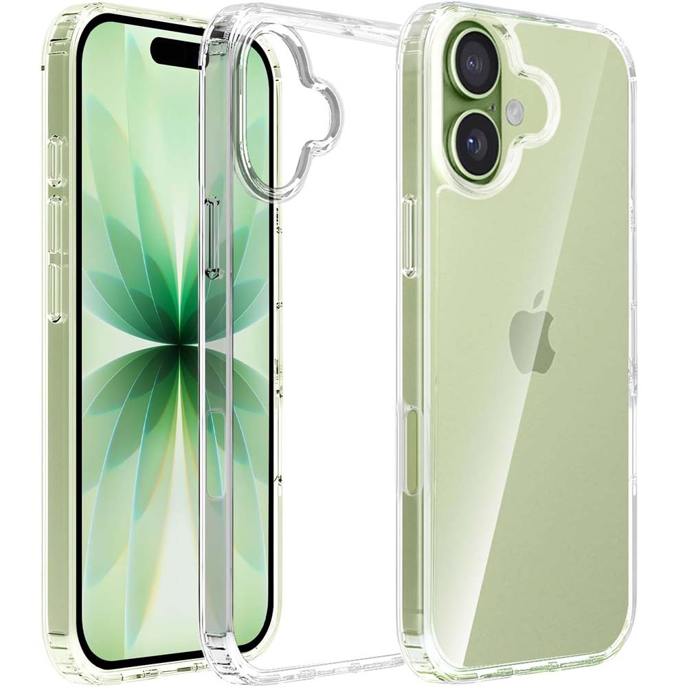 Crystal Clear Case for iPhone 17 6.3" (2025) | Anti-Yellowing Hard Back, Slim Shockproof Bumper, Wireless Charging Compatible Transparent Protective Phone Cover