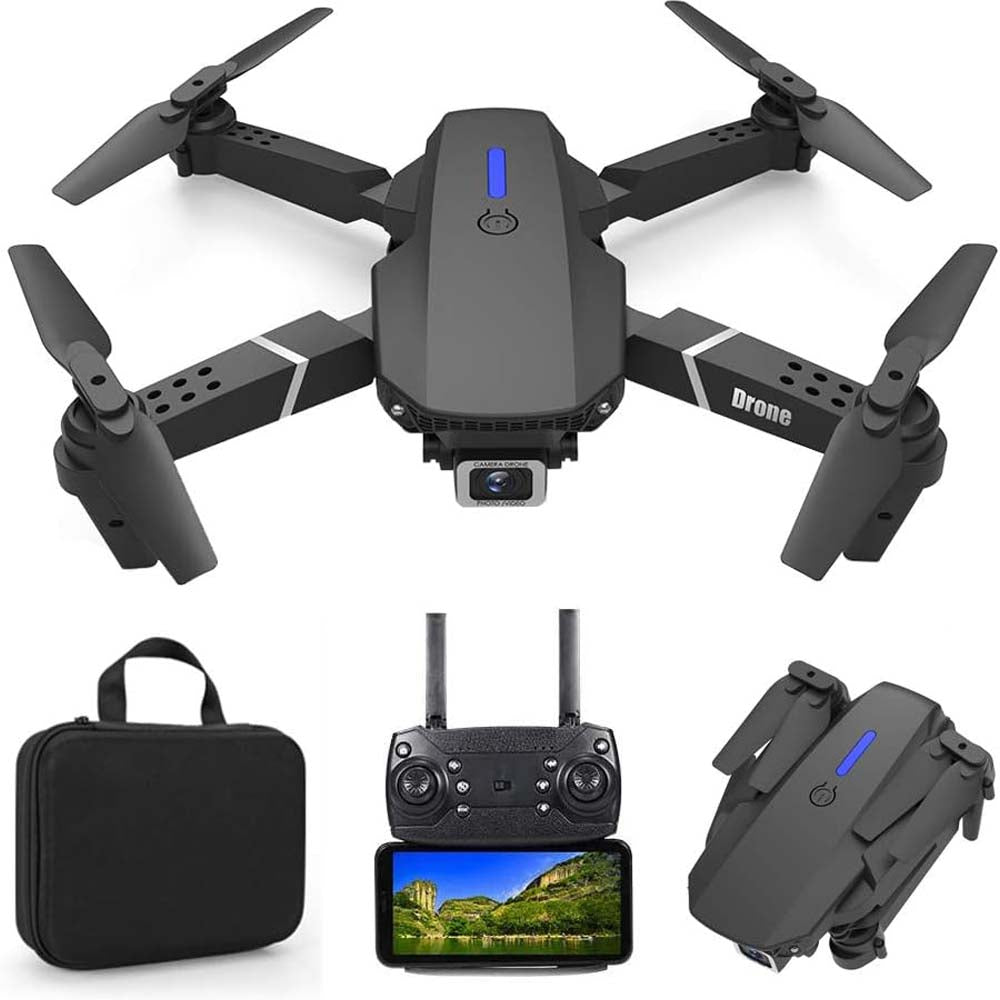 8K Foldable Mini Drone - Dual Camera, WiFi FPV, Gesture Control, Android/iOS Compatible, with Carry Case (Black) – Compact & Powerful Drone for Aerial Photography