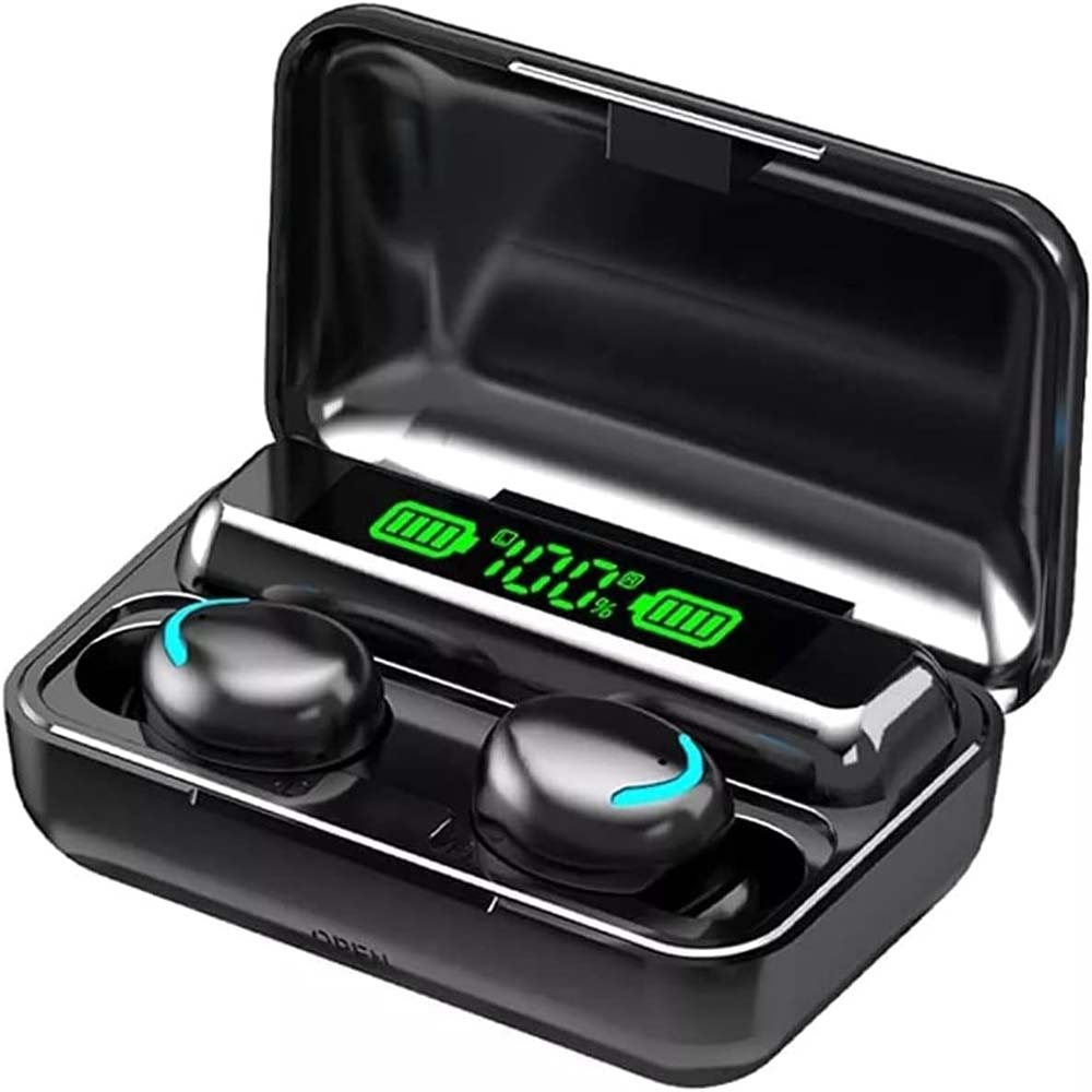 F9-5 Bluetooth Earbuds with 3500mAh Power Bank – Waterproof Wireless 8D HiFi Stereo Earphones with LED Display, Compatible with iPhone, Android & PC