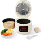 3L Smart Rice Cooker with Steamer – Multi-Functional Cooker for 3-5 People, 24H Delay Start, Includes Measuring Cup, Spoon & Steaming Tray