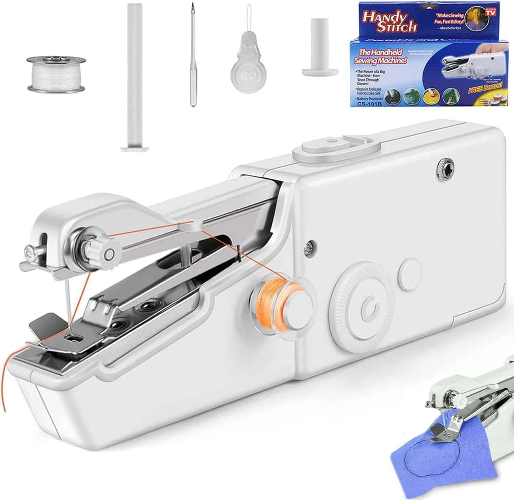Mini Portable Handheld Sewing Machine | Cordless Electric Quick Stitch Tool for Clothes, Fabric & Travel Repairs | Lightweight, Easy-to-Use Sewing Device for Beginners