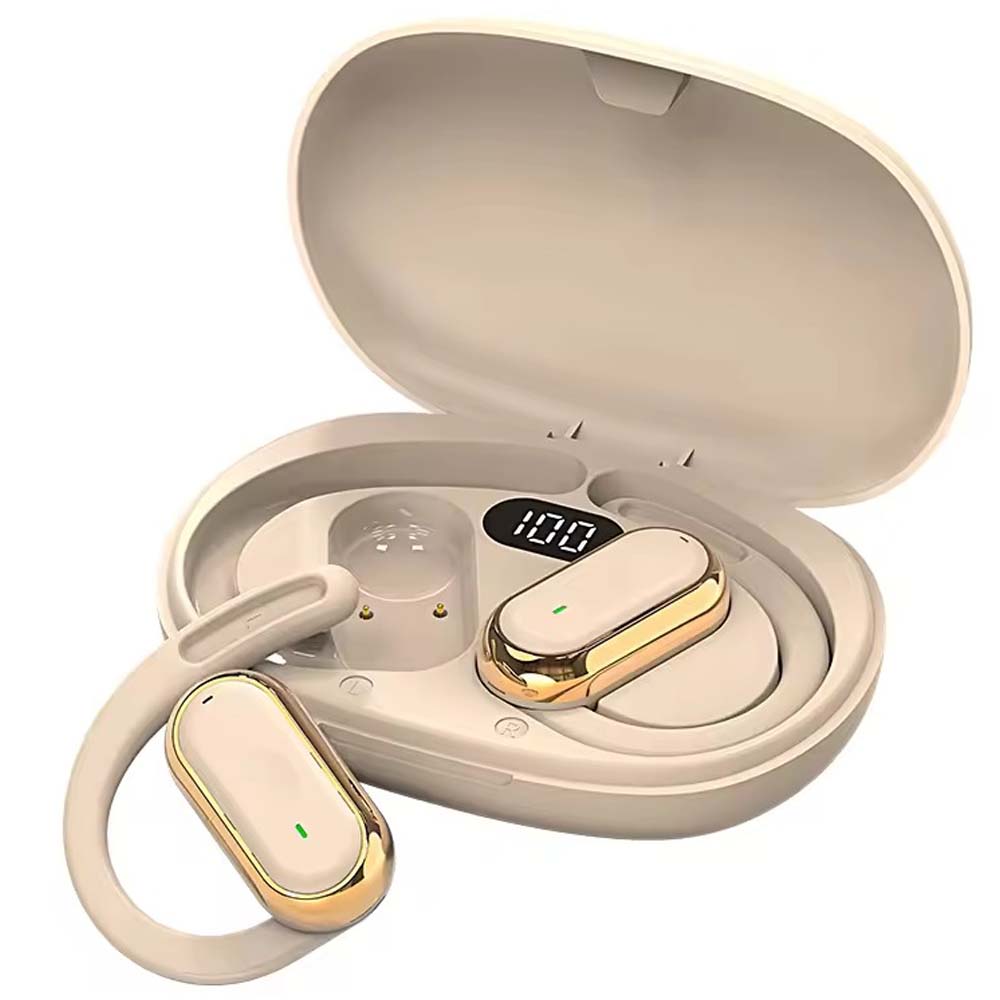 U-17H Wireless Sports Earbuds | Bluetooth 5.0 Headphones with Touch Control, IPX5 Waterproof & Secure Fit | Off-White Earphones for All Smartphones