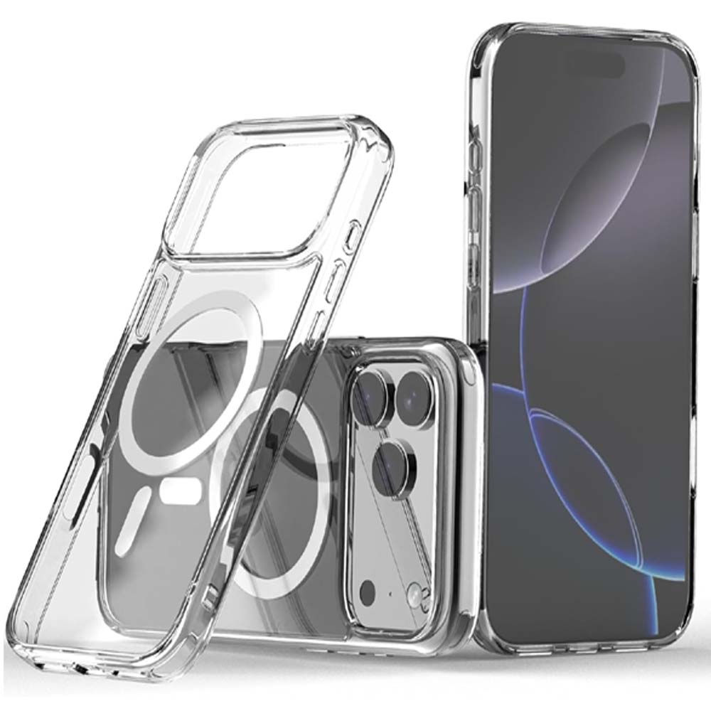 Magnetic Clear Case for iPhone 17 Pro Max (2025) | MagSafe Compatible, Anti-Yellowing Transparent Hard Back