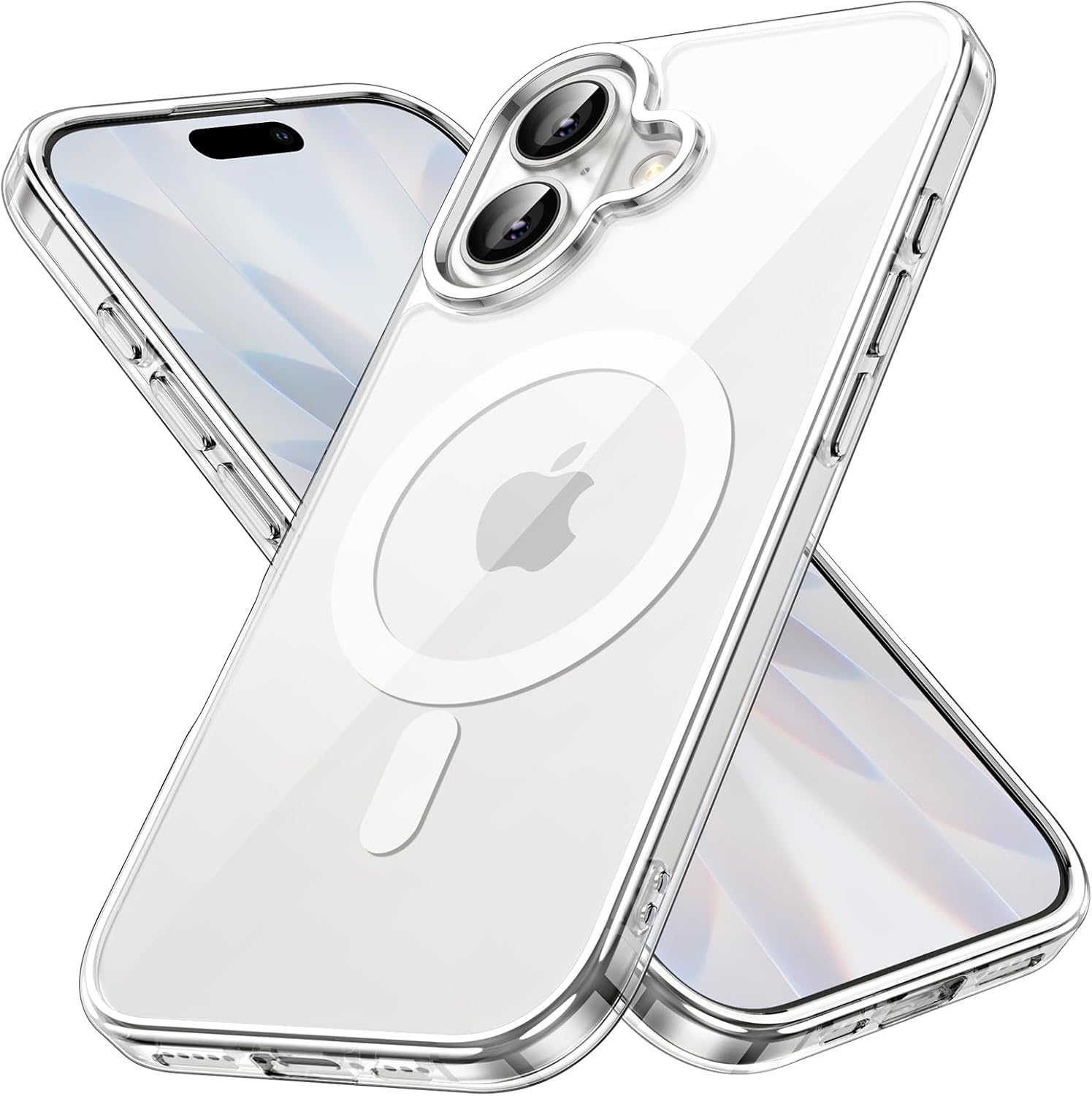 Magnetic Clear Case for iPhone 17 6.3" (2025) | MagSafe Compatible Transparent Shockproof Bumper Cover with Anti-Scratch Hard Back & Wireless Charging Support