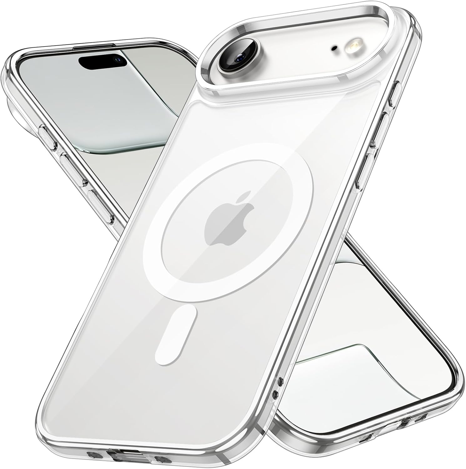 Magnetic Clear Case for iPhone 17 Air 6.5" (2025) | MagSafe Compatible Shockproof Transparent Bumper Cover with Anti-Scratch Hard Back & Wireless Charging Protection