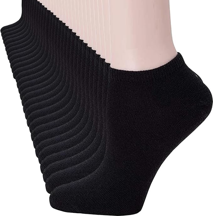 12 Pairs Ultra Thin Breathable Ankle Socks – Low Cut Summer Socks for Men & Women, Cool, Lightweight, Comfortable Fit, Ideal for Daily Wear (Black)