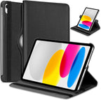 iPad 10th Gen 10.9" Leather Case – 360° Rotating Smart Cover with Auto Sleep/Wake, Multi-Angle Stand & Full Protection (Multi Colour)