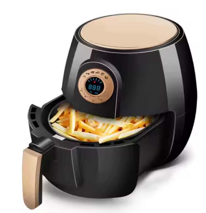 4.5L Digital Air Fryer – 2400W Oil-Free Cooker with LED Touch Screen, 8 Presets, Fast Heating for Easy, Healthy Family Meals Every Day