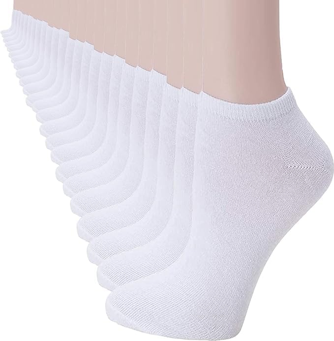 12 Pairs Ultra Thin Breathable Ankle Socks – Low Cut, Lightweight Summer Socks for Men & Women, Cool, Comfortable Fit, Ideal for Daily Wear (White)
