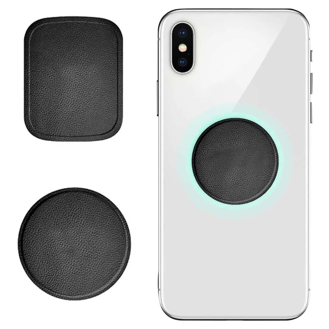 2-in-1 Magnetic Phone Holder – Premium Leather Phone Stand & Strong Magnetic Car Mount | Universal Holder for Smartphones, Desk & Travel Use (Durable & Stylish)