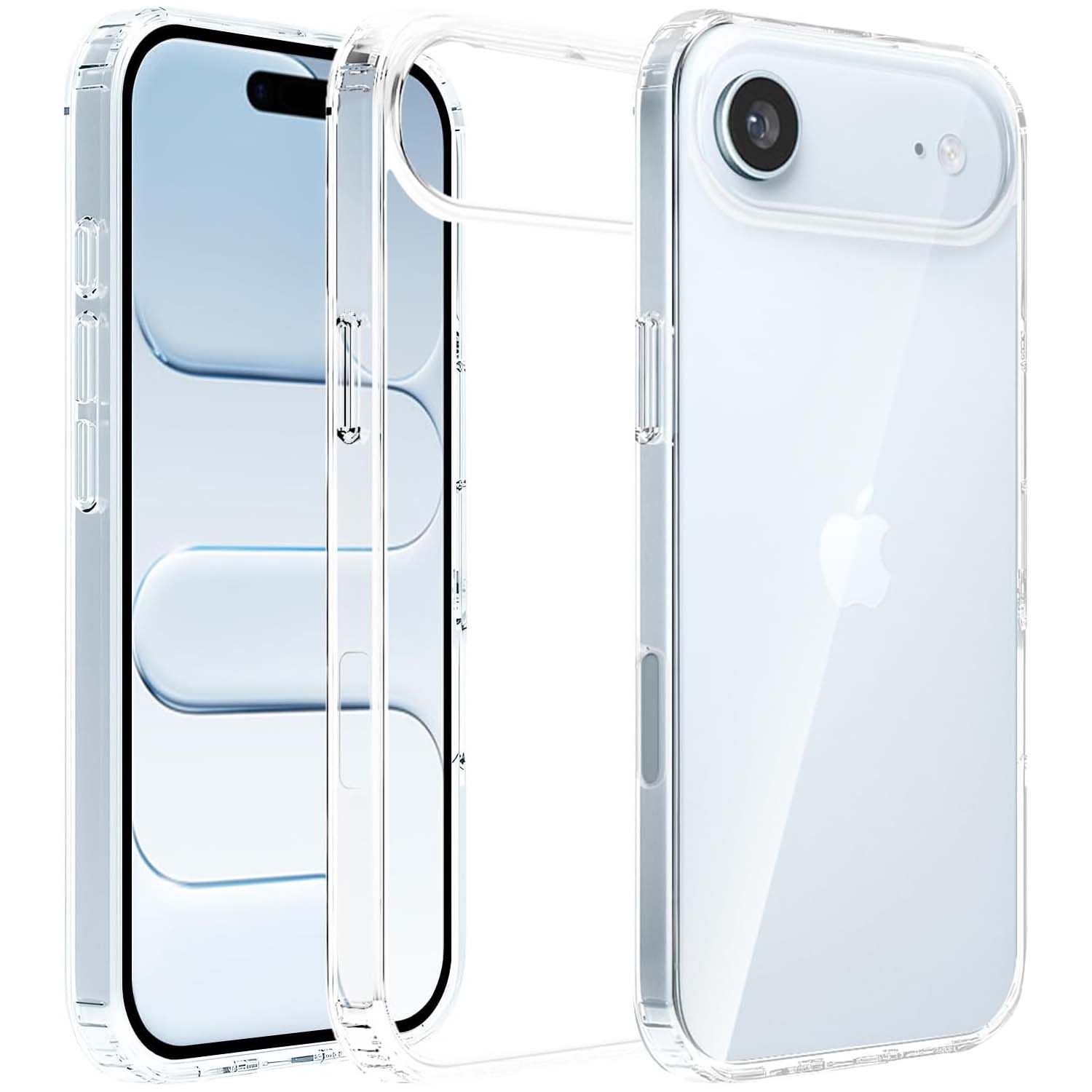 Crystal Clear Case for iPhone 17 Air 6.5" (2025) | Anti-Yellowing Hard Back, Slim Shockproof Bumper, Wireless Charging Compatible Transparent Protective Phone Cover