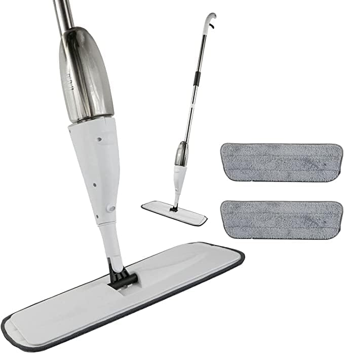 Microfiber Spray Mop – 360° Spin Head, Wet & Dry Floor Cleaner with Washable Reusable Pads & 360ML Refillable Tank for Effortless Cleaning