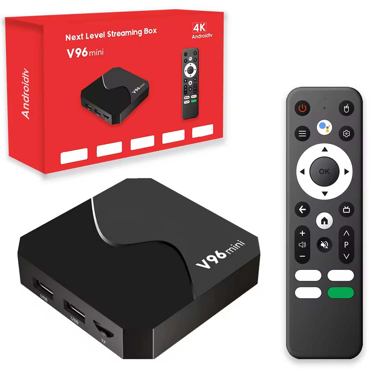V96 Mini Android 12 TV Box – 8GB RAM 128GB Storage, 8K/4K HDR Streaming, BT5.0, Voice Remote – Ultimate Smart Media Player