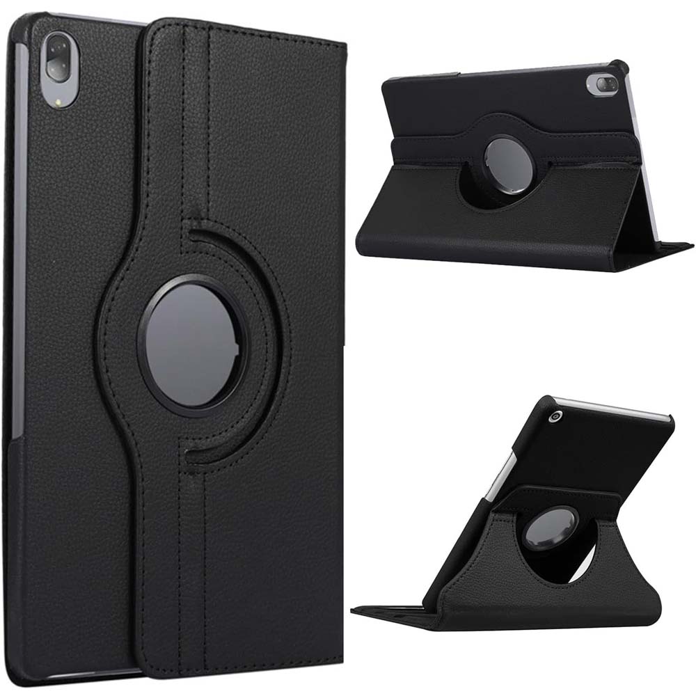 360° Swivel Leather Cover for Honor Pad 8 12" – Anti-Fall Stand, Multi-Angle Viewing & Auto Wake/Sleep Smart Case with Full Protection