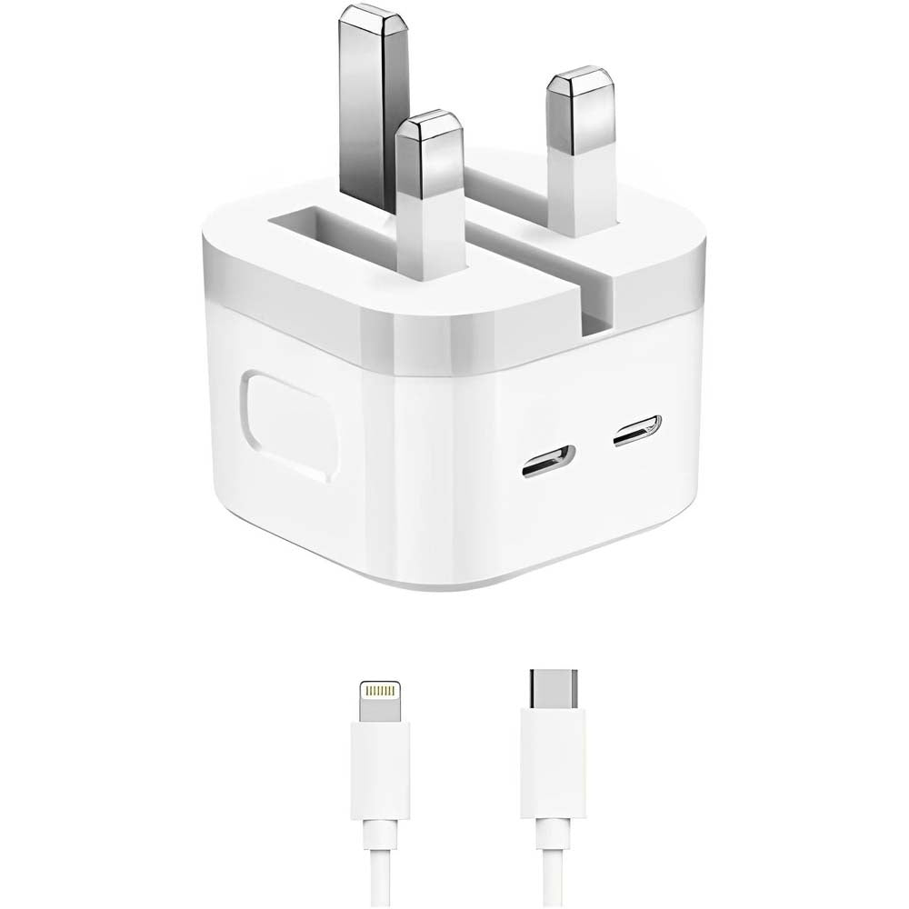 35W Dual USB-C PD Fast Charger | Foldable Compact Wall Adapter for iPhone 12/13/14, iPad, Samsung Galaxy, Huawei, Xiaomi & More – Portable Travel Charger