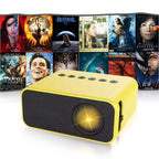 Mini Pocket Projector | HD Portable Movie Projector with Phone Screen Mirroring | Compact Yellow Design for Home Entertainment, Travel, Gaming & Outdoor Movie Nights