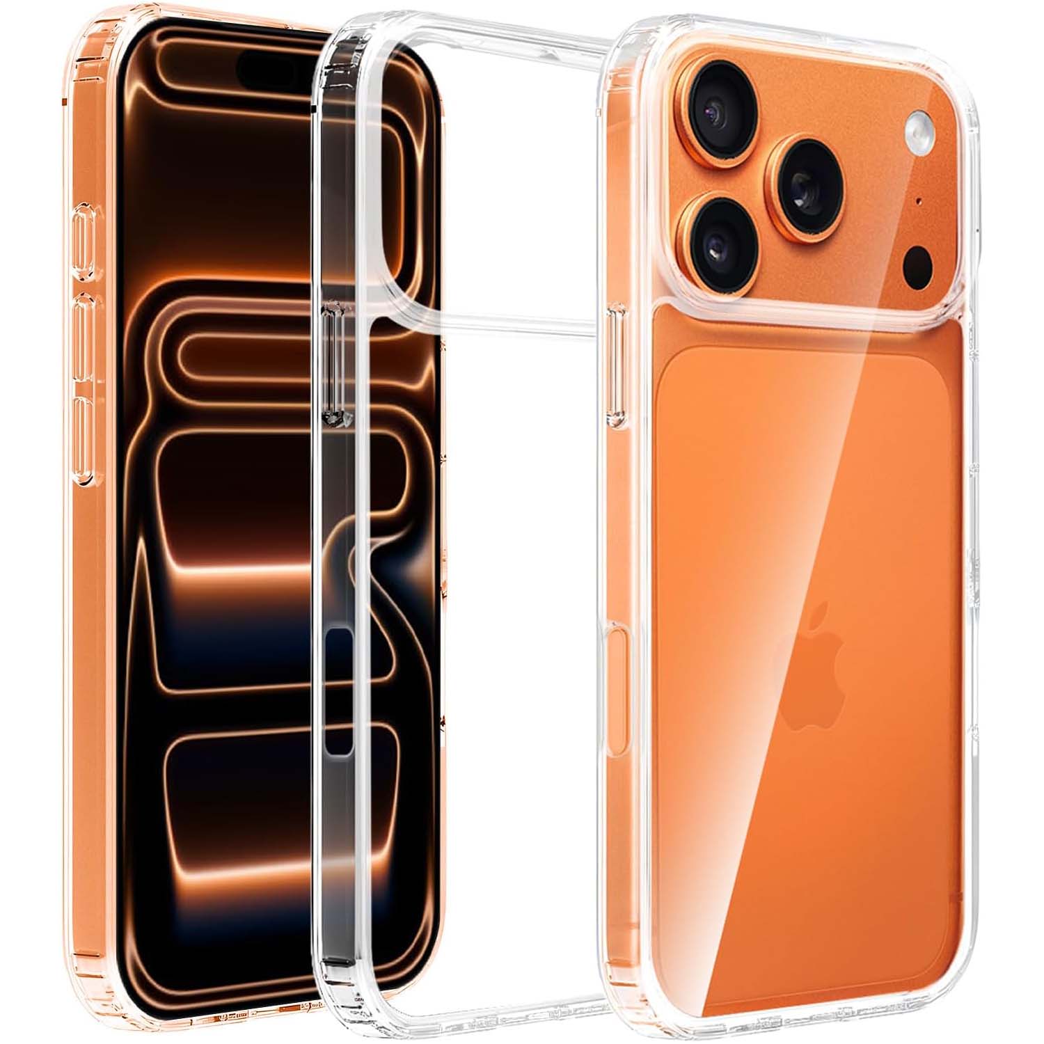 Crystal Clear Case for iPhone 17 Pro 6.3" (2025) | Anti-Yellowing Hard Back, Slim Shockproof Bumper, Wireless Charging Compatible Transparent Protective Phone Cover