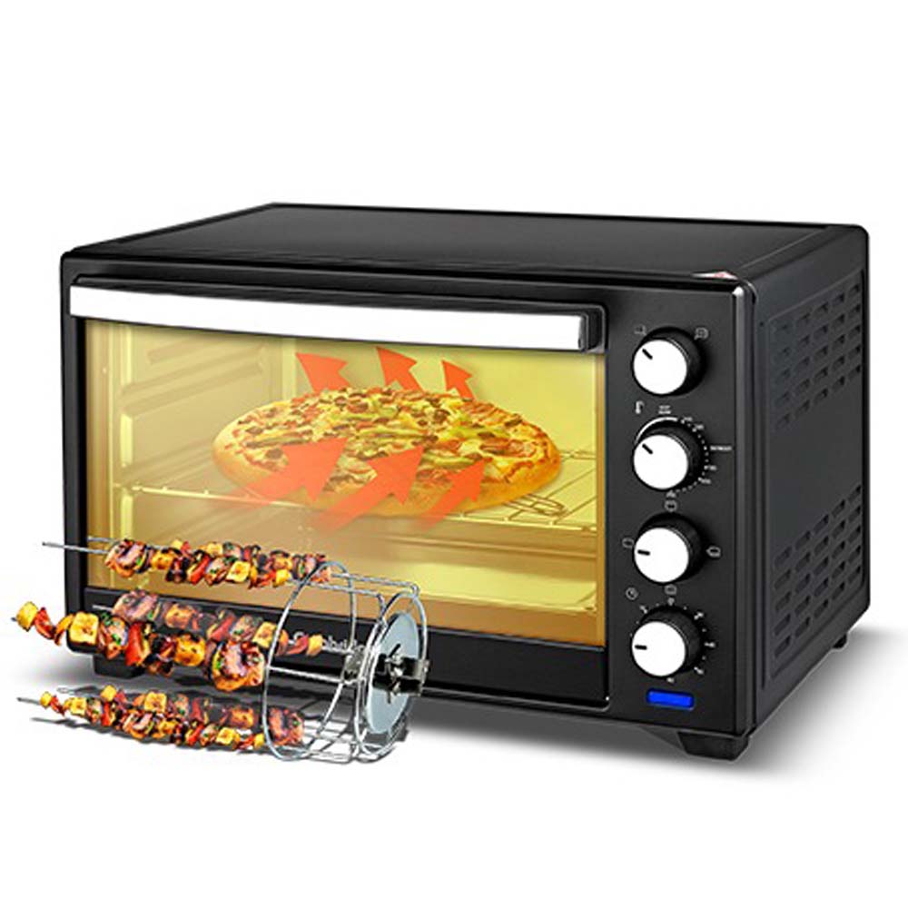 OE-1419 55L Electric Countertop Oven – Rotisserie & Convection Function, Auto Shut-Off, Stainless Steel Heating for Baking, Toasting, Broiling, Family-Sized Cooking