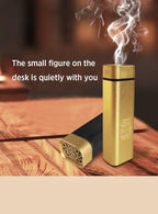 Rechargeable USB Electric Bakhoor Burner (Gold) | Portable Oud Incense Burner | Stylish & Functional Home Accessory
