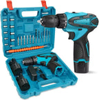 Cordless Drill Driver Set | Brushless Motor Screwdriver | 2 Lithium Batteries & Carry Box | Variable Speed Electric Drill for DIY, Home, and Professional Use