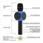 4-Hour Portable Handheld Karaoke Microphone with LED Lights | Wireless Karaoke Player for Home Parties, KTV, and Personal Singing