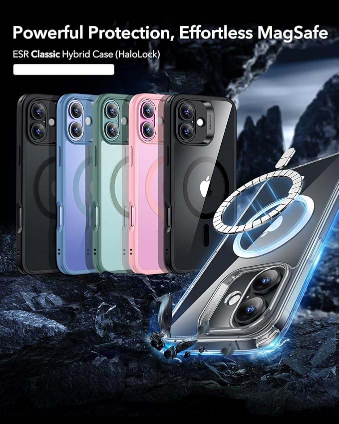 MagSafe-Compatible Magnetic Phone Case for iPhone 16 Series – Military-Grade Protection, Camera Lens Guard & Free Screen Protector