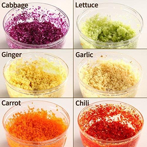Easy Spin Cutter Hand Chopper | Effortless Manual Food Chopper for Quick Meal Prep